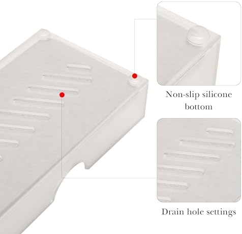 Electric Toothbrush Holder with Diatomite Drying Stone, Bathroom Drawer Organizer with Drainage Hole for Toothbrush Tray