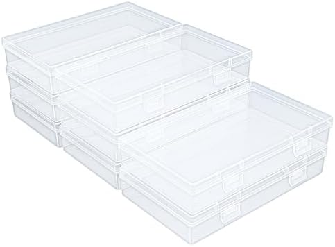 8 Pack Rectangular Clear Plastic Storage Containers