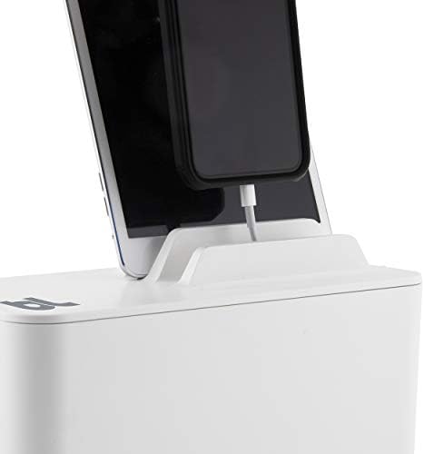 Bluelounge CableBox Mini Station White Cable and Cord Management System - Small Surge Protector Included