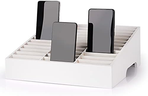 36-Grid Wooden Cell Phone Holder Desktop Organizer