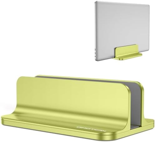OMOTON Vertical Laptop Stand Holder, Adjustable Dock for MacBook, Citron