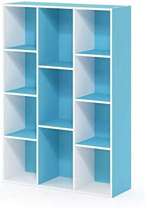 11-Cube Bookshelf, Reversible Bookcase, Book Shelf, Cube Storage Organizer, 9.4 x 29.1 x 41.7, for Home Office, Living R