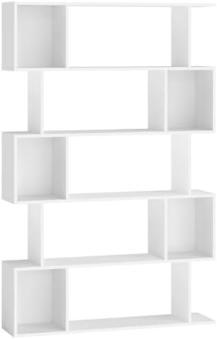 VASAGLE 5-Tier Bookcase, Open Storage, 35.4 x 9.4 x 62.6 Inches