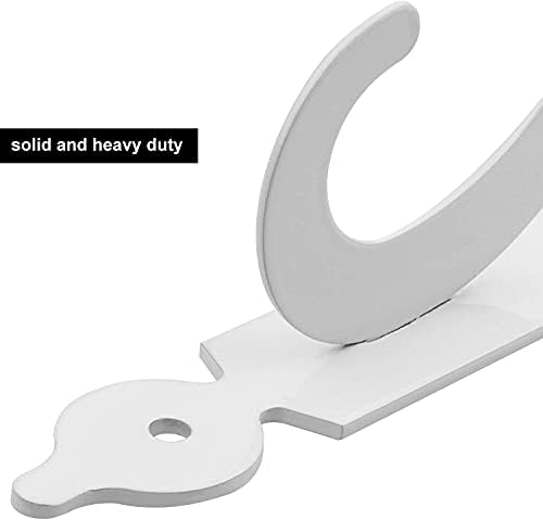Acrux7 5.5 x 4.3 inch Decorative Shelf Brackets - 12 Pack Heavy Duty White Metal L Brackets with Screws