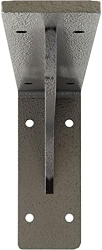 Ekena Millwork BKTM02X12X05EBHSV Steel Bracket Embrey, 2"W x 12"D x 5 1/4"H, Hammered Silver