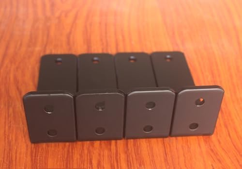 2 Pack - L 5" x H 2" x W1.5, 5mm Thick Black L Shelf Bracket, Iron Shelf Brackets, Metal Shelf Brackets, Floating Shelf,