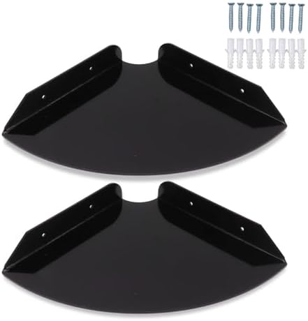 Corner Shelf for Bedroom, Corner Shelves Radial Shape with Four Mounting Holes Corner Shelf Wall Mounted Perfect for Bed