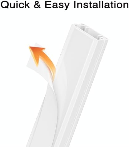 Delamu 56.7in Cord Hider, Cord Covers for Mini Wire on Wall, Paintable Cable Hider Wire Covers for Cords, Self-Adhesive 