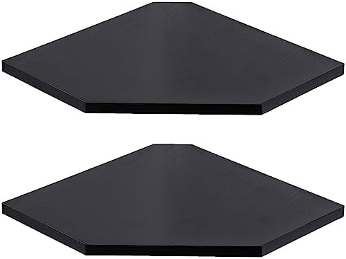 Fun Memories Corner Shelf Wall Mount, Floating Corner Shelves, Set of 2 Corner Wall Shelf Organizer, Rustic Wood Wall St