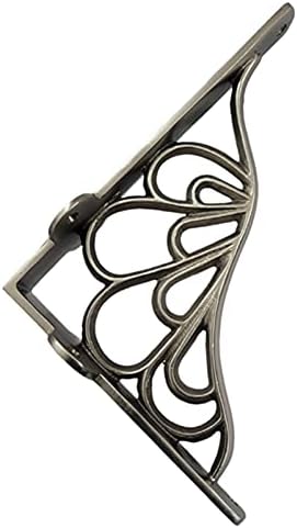 Adonai Hardware Alvah Brass Decorative Shelf Bracket (Supplied as 2 Pieces per Pack) - Satin Nickel