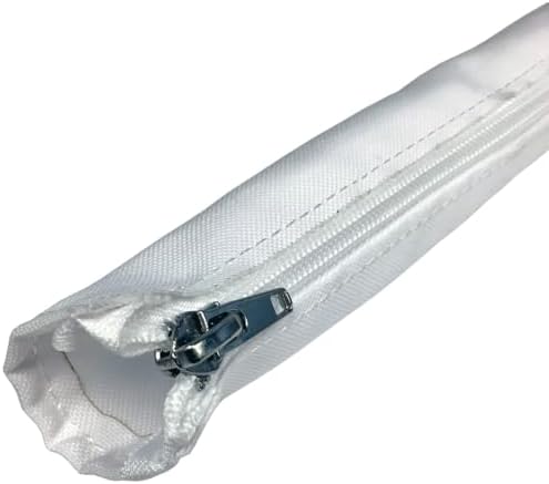 Electriduct 1.25" Zipper Sleeve Flexible Cable Management - 5 Feet - White