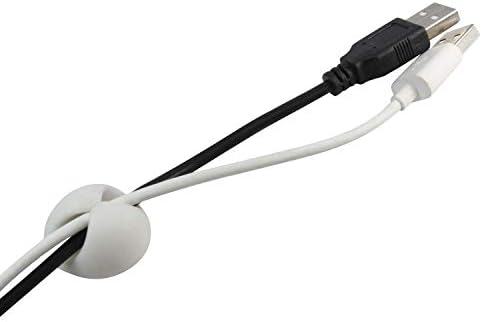 ROK Hardware Multipurpose Silicone Cable Clip Grip Wire Cord Type USB Desk Wall Desktop Organizer Charger Holder (10 Pac