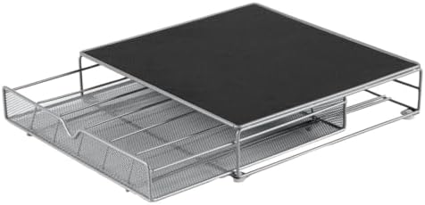 Restaurantware Coffee Pod Holder 12.99 x 12.2 x 2.95 Inches 36 K-Cup Iron Coffee Capsule Organizer Iron Storage Drawer B