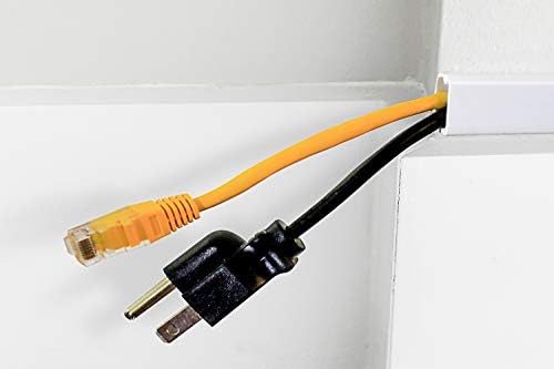 Easylife TV Wire Hider Wall Mounted 16 Feet White Cord Cover Kit for Wall Paintable Cable Raceway Adhesive Wire Conceale
