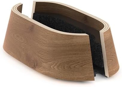 HumanCentric Vertical Laptop Stand in Black Walnut Wood, Adjustable