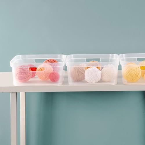 Sterilite Medium Storage Bin, Clear Plastic Organizing Container, 8-Pack