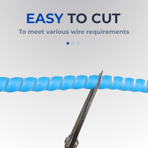 5/16" Spiral Cable Wrap, Plastic Wire Wrap Cord Protectors from Pets No Chew, Spiral Cable Management Sleeve Organizer f