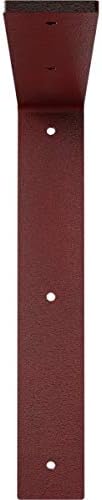 Ekena Millwork BKTM02X12X12HAHRE 2 inch W x 12 inch D x 12 inch H Hamilton Steel Bracket, Hammered Bright Red