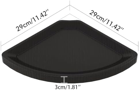 YMYNY Set of Corner Floating Shelves for Wall Mount 12" Black HFS001B-2