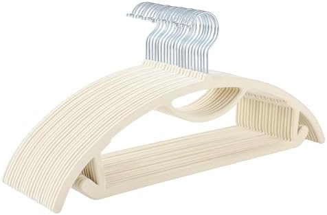 MIZGI Premium Velvet Hangers 50-Pack,No Shoulder Bump Hangers W/Tie Bar Ultra Thin Space Saving Non Slip Hanger Heavy Duty Felt Rounded Clothes Hanger for Sweaters,Coat,Jackets,Pants,Shirts