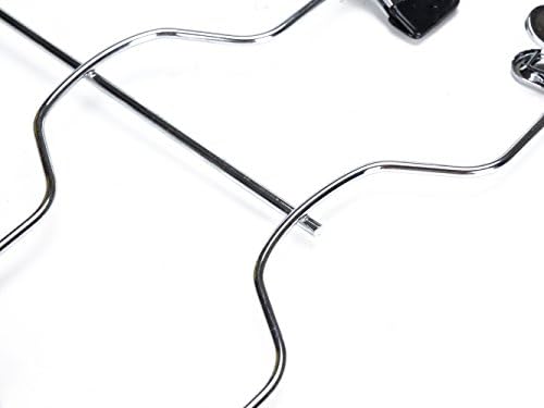 2 Quality Pant Skirt Trouser 4-Tier Pants Metal Hangers Heavy Duty Metal and Clips, Great for Slacks, Trousers, Jeans, Towels (2)