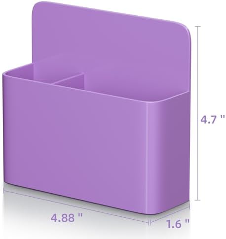 Mabrasse 2p Magnetic Dry Erase Marker Holder,Pen and Eraser Holder for Whiteboard, Magnet Pencil Cup Utility Storage Organizer for Office, Refrigerator, Locker and Metal Cabinets（Purple)