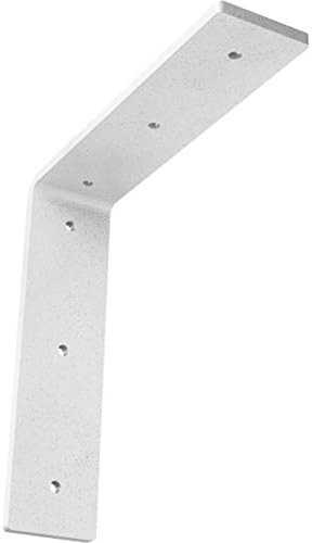 Ekena Millwork BKTM02X08X08HAHWH 2 inch W x 8 inch D x 8 inch H Hamilton Steel Bracket, Hammered White