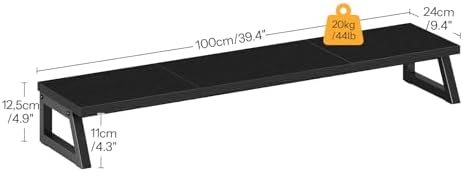 HOOBRO Dual Monitor Stand Riser, 39 Inch Large Computer Monitor Stand for 2 Monitors, Computer Monitor Riser, Desk Shelf