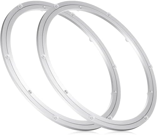 JaGely 2 Pack Lazy Susan Aluminum Turntable, 16 Inch