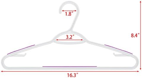 Plastic Clothes Hangers 30 Pack, Hangers with Grip Purple