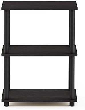 Furinno TURN-N-TUBE Storage Shelves, 3-Tier Book Shelf, Corner Shelf, Toolless Open Shelves, for Organization and Storag