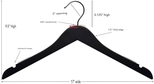 NAHANCO Wooden Shirt Hanger, 17" - Ashwood w/Gunmetal Hook (Pack of 25)