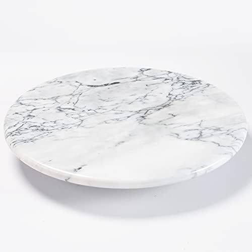 jalz jalz 12'' Marble Lazy Susan for Countertop Kitchen Turntable Storage Turner countertop Organizer Convenient Serving