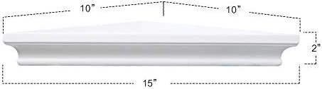 ZGZD White Corner Shelf Wall Mounted Storage Display Shelves for Home Decor, Set of 2