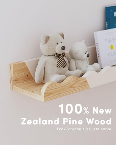 Seocry Nusery Shelves (White, 23 Inches)