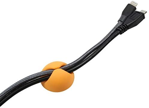 ROK Hardware Multipurpose Silicone Cable Clip Grip Wire Cord Type USB Desk Wall Desktop Organizer Charger Holder (20 Pac