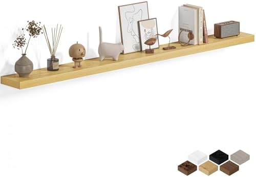 Fun Memories Floating Shelves for Wall 67 Inch, Set of 1 – Wall-Mounted Storage & Display Shelf with Invisible Bracket, 