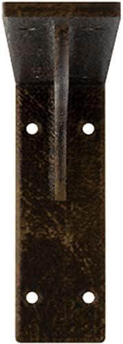 2" W x 14" D x 5 1/4" H Embrey Steel Bracket, Antiqued Brass