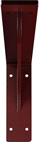 Ekena Millwork BKTM02X20X06EBHRE Steel Bracket Embrey, 2"W x 20"D x 6 1/2"H, Hammered Bright Red