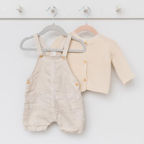 3 Sprouts Velvet Baby Hangers, Non Slip Slim, Hazelnut, 30 Pack