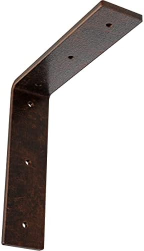 2" W x 8" D x 8" H Hamilton Steel Bracket, Antiqued Copper