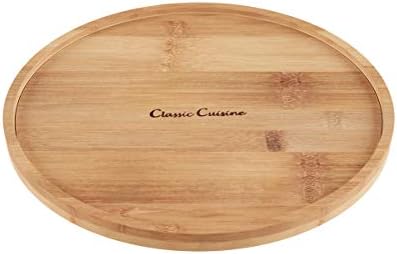 Lazy Susan - All-Natural Round Bamboo Single-Tier Turntable - 10-Inch Spinning Organizer for Kitchen, Pantry, and Vanity
