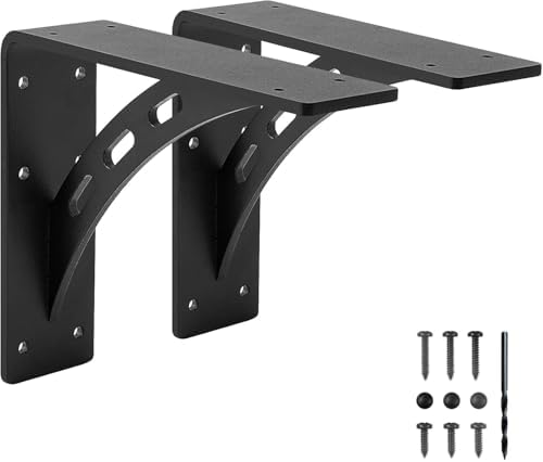 Heavy Duty Shelf Brackets , Metal Mantel Brackets (Set of 2) Fireplace Mantel Brackets - Countertop Support , Max Load 1