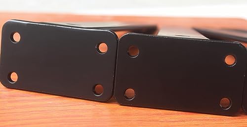 10 Pack - 12 inch Black Hidden L Shelf Bracket (1/5 Inch Thicked) Iron Floating Shelf Brackets Rustic Industrial Metal B