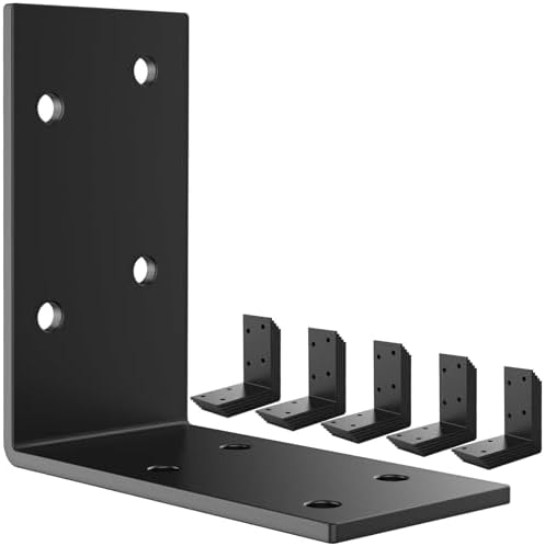 3 x 3 Inch L Brackets for Wood, Heavy Duty Galvanized Corner Braces, 25 PCS