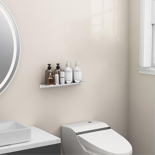 Danpoo 16 inch Floating Shelf for Wall Organizer & Storage, Display Shelf, Metal Wall Shelf for Bathroom, Living Room, K