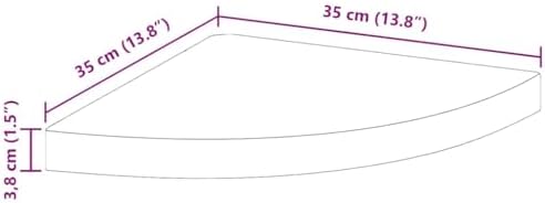vidaXL Floating Corner Shelves 2 pcs Black 13.8"x13.8"x1.5" MDF