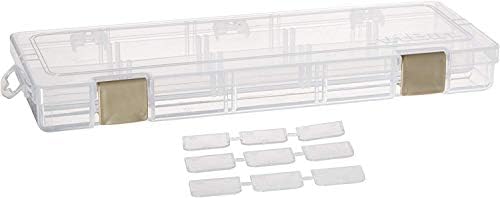 ArtBin 3900AB Solutions Extra Long Box, Art & Craft Organizer with Removable Dividers, [1] Plastic Storage Case, Clear ,