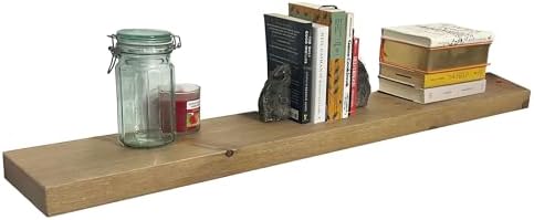 joelsantiques 48 inch Wooden Floating Shelves for Wall - 48x6x2 in, High End Solid Natural Wood, Heavy Duty Bracket, Wal