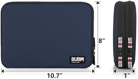 BUBM Double Layer Electronics Organizer, Travel Gadget Bag for Cables, Memory Cards, Flash Hard Drive and More, Fit for 